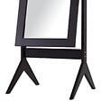 HOMCOM - Miroir à pied inclinaison réglable dim. 47L x 46l x 148H cm MDF brun foncé - vignette