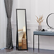 HOMCOM - Miroir sur pied et mural rectangulaire dim. 37L x 48l x 152H cm noir - vignette