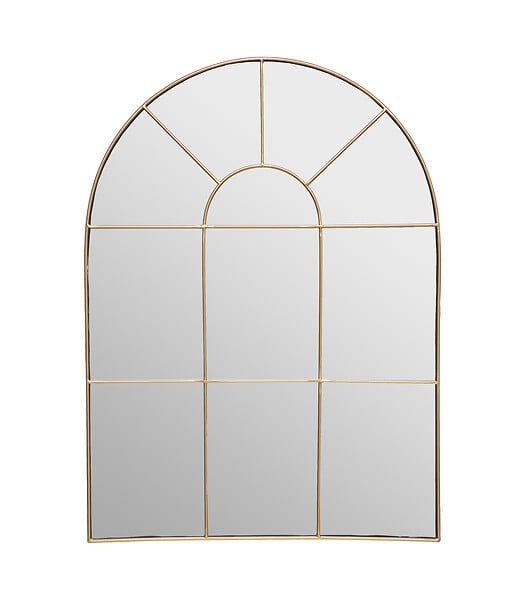 ATMOSPHERA - Miroir mural Arcade en Métal Doré 54 x 74 cm - large