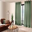 C MA DECO - Rideau 100% Polyester - Œillets - Argile - 140x240cm - vignette