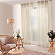 C MA DECO - Voilage tissage texturé Elena - 8 œillets - Beige - 140x240cm - vignette
