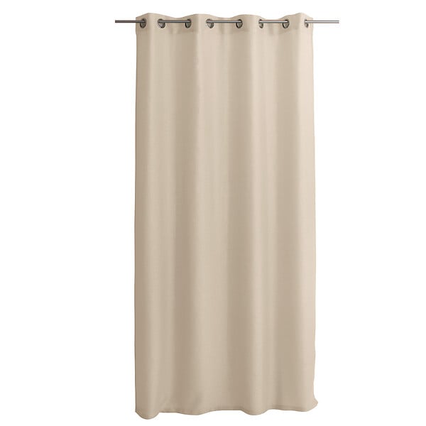 C MA DECO - Voilage tissage texturé Elena - 8 œillets - Beige - 140x240cm - large