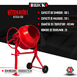 BRICK - Bétonnière 650w - Capacité du tambour 160L - Avec roues - vignette