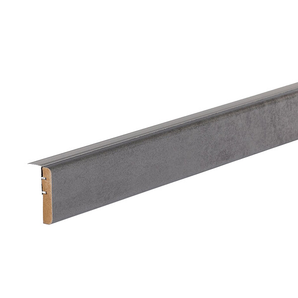 FORESTEA - Profilé de transition rénovation d'escalier stratifié dark grey 1300 x 56 x 12 mm - PEFC 70% - large