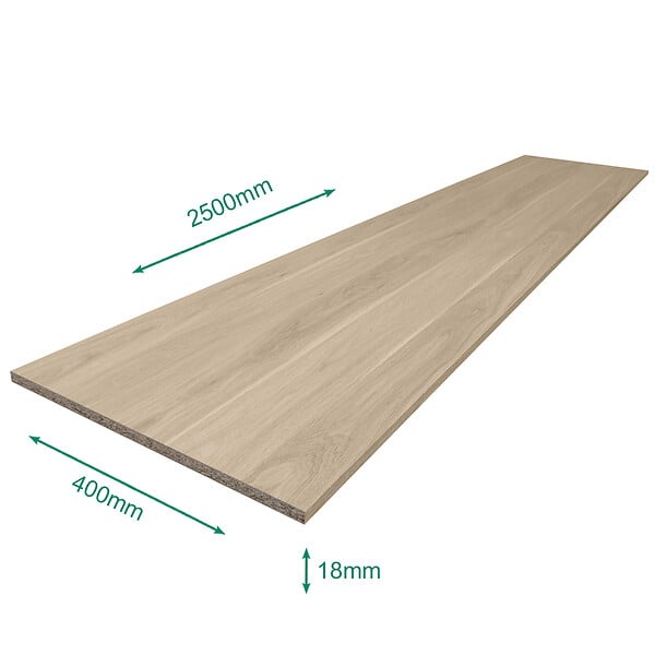 FORESTEA - Tablette mélaminé Dakota 2500 x 400 x 18 mm - PEFC 75% - large