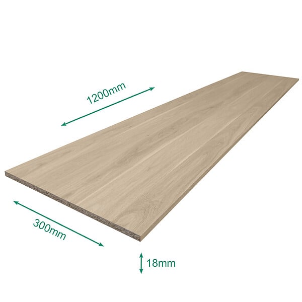 FORESTEA - Tablette mélaminé Dakota 1200 x 300 x 18 mm - PEFC 75% - large