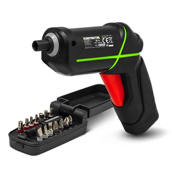 CONSTRUCTOR - Tournevis rechargeable 4V lithium avec accessoires - 4.5Nm - large