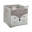 ATMOSPHERA - Bac de rangement en velours motif Renard - vignette