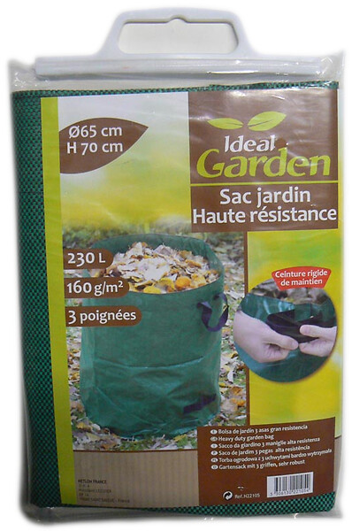 IDEAL GARD - Sac de jardin polypropylène haute résistance 230L - large