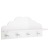 ATMOSPHERA - Patère Enfant Nuage Blanc 4 Crochets avec Tablette - vignette