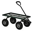 OUTSUNNY - Chariot de transport jardin remorque à main charrette à bras 4 roues 94L x 48,5l x 100H cm charge max. 150 Kg métal vert - vignette