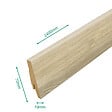 FORESTEA - Pack 5 Plinthes décoratives K269 eggshell oak 2400 x 70 x 19 mm.PEFC 70% - vignette