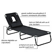 HOMCOM - Transat de jardin chaise longue pliante bain de soleil pour lecture noir - vignette