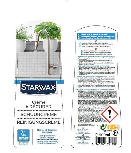 STARWAX - Crème à récurer - 500ml - large