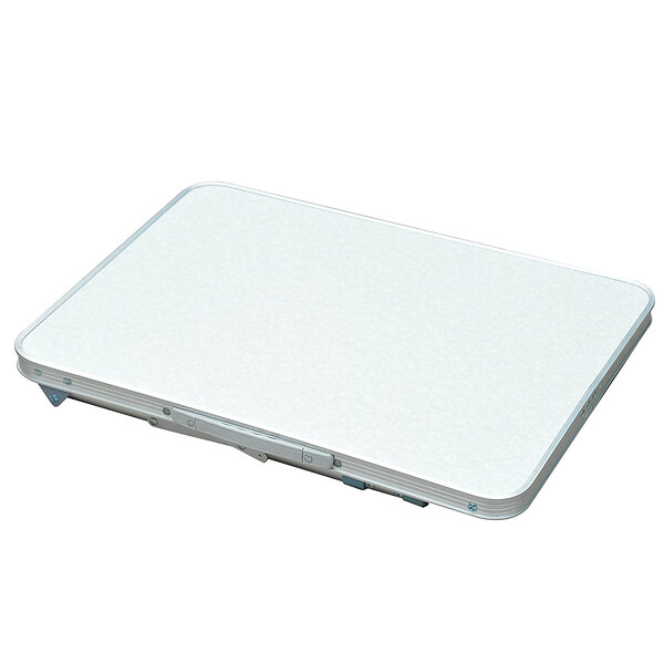 OUTSUNNY - Table pliante table de camping table de jardin hauteur réglable aluminium MDF blanc - large