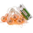 KOOPMAN - Guirlande Boule Métal Cuivre à Led 1m - vignette