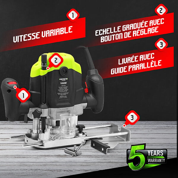 CONSTRUCTOR - Défonceuse 1050W - large