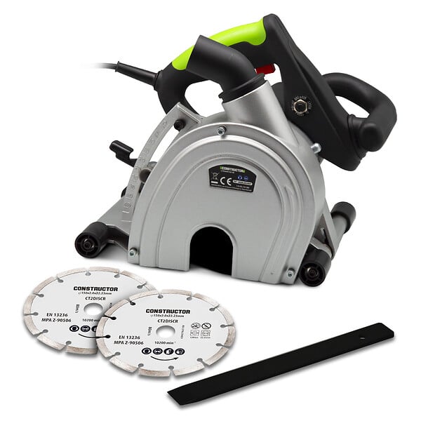 CONSTRUCTOR - Rainureuse 1700W - 2 disques diamant de 150mm -  Constructor - large