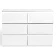 ID MARKET - Commode 6 tiroirs TOMI 110 cm bois blanc - vignette
