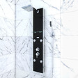 AURLANE - Colonne de douche hydromassante AURLANE Glass Noir L.25xl.22xH.125cm - vignette