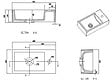 STANO - Meuble lave-main salle de bain design SIENA largeur 40 cm noyer - vignette
