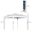 OUTSUNNY - Tonnelle barnum automatique pop-up dim. 2,53L x 2,53l x 2,68H m hauteur réglable nombreux accessoires inclus acier oxford blanc - vignette