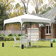 OUTSUNNY - Tonnelle barnum automatique pop-up dim. 2,53L x 2,53l x 2,68H m hauteur réglable nombreux accessoires inclus acier oxford blanc - vignette
