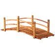 OUTSUNNY - Pont de jardin - pont de bassin - passerelle en bois avec balustrade - dim. 185L x 72l x 58H cm - bois de sapin pré-huilé - vignette