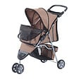 PAWHUT - Poussette buggy pour chien chat animaux roue avant pivotante 360 degrés marron - vignette