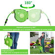 OUTSUNNY - Dévidoir mural enrouleur automatique pivotant 180Â° tuyau 10 + 1 m avec lance arrosage support mural intégré vert - vignette
