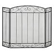 HOMCOM - Grille de protection pour cheminée - pare-feu large pour cheminée ou poêle - pare-étincelles - barrière de sécurité - 3 volets pliables - acier métal noir - vignette