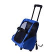PAWHUT - 2 en 1 trolley chariot sac à dos sac de transport à roulettes pour chien chat - vignette