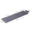 OUTSUNNY - Outsunny Matelas bain de soleil - coussin de transat - matelas de chaise longue - dim. 198L x 53l x 5H cm - coussin zippé déhoussable - tétière, cordons d'attache - polyester gris - vignette