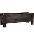 OUTSUNNY - Jardinière sur pieds bac à fleurs dim. 100L x 36l x 36H cm inserts d'irrigation inclus bois massif sapin traité - vignette