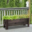 OUTSUNNY - Jardinière sur pieds bac à fleurs dim. 100L x 36l x 36H cm inserts d'irrigation inclus bois massif sapin traité - vignette