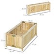 OUTSUNNY - Jardinière sur pied pliable bac à fleurs dim. 70L x 30l x 25H cm corps aspect lattes bois sapin pré-huilé - vignette