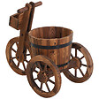 OUTSUNNY - Porte plante tricycle - étagère de pots de fleurs - jardinière dim. 52L x 31l x 45H cm - bois de sapin - vignette