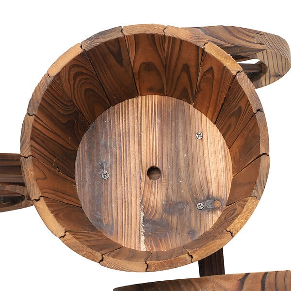 OUTSUNNY - Porte plante tricycle - étagère de pots de fleurs - jardinière dim. 52L x 31l x 45H cm - bois de sapin - large