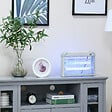 OUTSUNNY - Outsunny Lampe UV anti-insectes anti moustique tue mouche électrique destructeur d'insectes 20 W gris - vignette