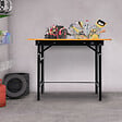 HOMCOM - HOMCOM Établi pliable dim. 100L x 60l x 75H cm - table de travail bricolage avec règle et rapporteur - porte-outils intégré - acier MDF - vignette