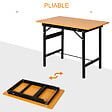 HOMCOM - HOMCOM Établi pliable dim. 100L x 60l x 75H cm - table de travail bricolage avec règle et rapporteur - porte-outils intégré - acier MDF - vignette