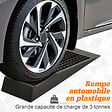 HOMCOM - Rampes de levage pour voiture véhicule utilitaire caravane camping-car dim. 20L x 70l x 8H cm HDPE noir - vignette