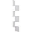 HOMCOM - Étagère d'angle étagère de rangement design contemporain zig zag 20L x 20l x 126H cm 5 niveaux panneaux de particules blanc - vignette