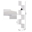 HOMCOM - Étagère d'angle étagère de rangement design contemporain zig zag 20L x 20l x 126H cm 5 niveaux panneaux de particules blanc - vignette