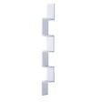HOMCOM - HOMCOM Étagère d'angle design contemporain zig zag 5 niveaux 12L × 12l × 120H cm blanche - vignette