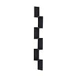 HOMCOM - HOMCOM Étagère d'angle design contemporain zig zag 5 niveaux 12L × 12l × 120H cm noire - vignette