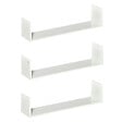 HOMCOM - Lot de 3 étagères murales flottantes - dim. 80L x 18l x 18H cm - kit complet de fixation inclus - MDF grain de bois blanc - vignette