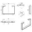 STANO - Jeu de 2 pieds design pour meubles suspendus finition chromée - vignette