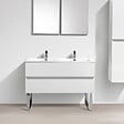 STANO - Jeu de 2 pieds design pour meubles suspendus finition chromée - vignette