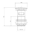 STANO - Bonde lavabo noir mat pour vasques avec trop-plein - vignette